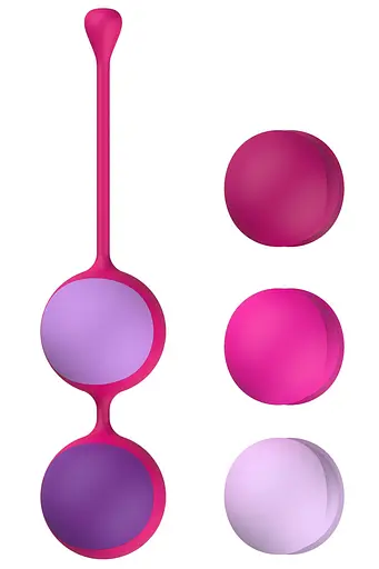 Вагінальні кульки Liebe Pleasure Toys Kewos, 14 см, помаранчевий - фото 3