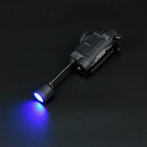 Тактический фонарь Sidewinder на шлем (белый + красный + зеленый + синий + ИК свет) Черный - фото 9