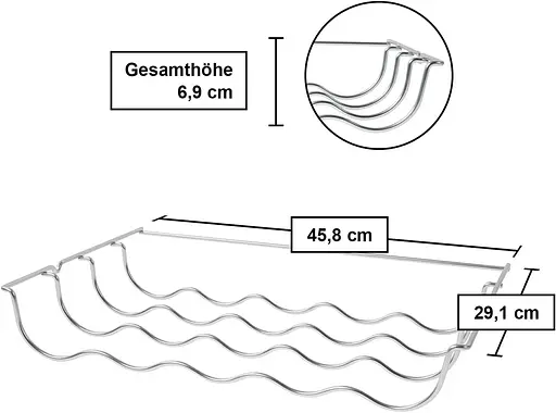 Полка для холодильника Bosch KSZ10030, Хромированная стойка для бутылок для холодильника - фото 2
