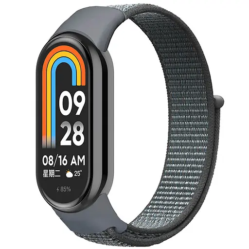 Ремешок Nylon New для Xiaomi Mi Band 8/9/10 Gray