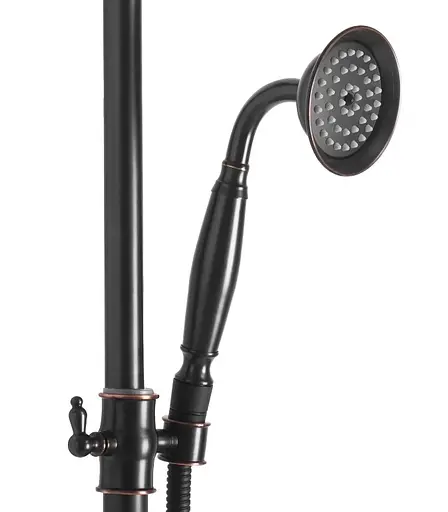 Душова система Rea Bergamo black з виливом REA-P5001, Чорний матовий - фото 5