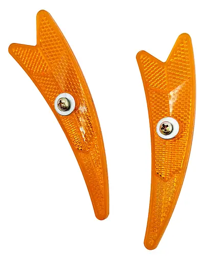 Катафоты (светоотражатели) на спицы колеса велосипеда оранжевый (G0001048)