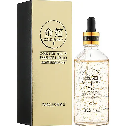 Антивікова сироватка для обличчя з гіалуроновою кислотою та золотом Images Gold Flakes 100 мл