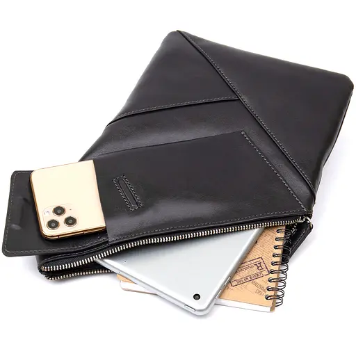 Чоловіча сумка GRANDE PELLE 21х31х1,5 см sum0020130 - фото 3