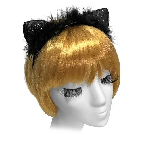 Ушки Кошка блестящие - фото 1