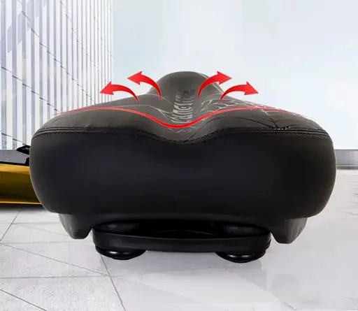 Велосипедное седло AL-6401 22х17.5см (Черный) - фото 3