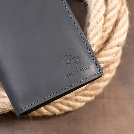 Мужской кожаный кошелек Grande Pelle 9.5х19.8х2 см acs0016022 - фото 8