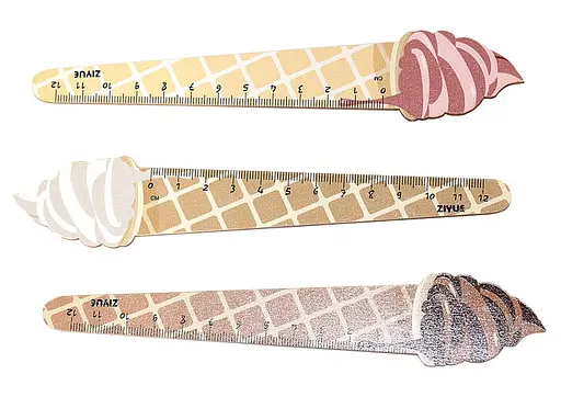 Лінійка дерев’яна фігурна Морозиво, 12 см - фото 2