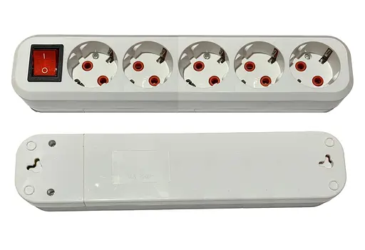 Колодка PROFI быстрой уборки 5 гнезд с заземлением, преп. (конт.группа медь) ТМ LUMANO - фото 1