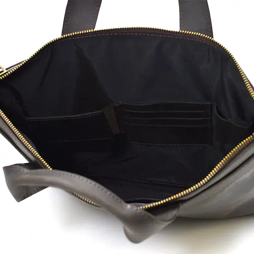 Кожаная мужская сумка TARWA 34х24х1 см sum0026090 - фото 5