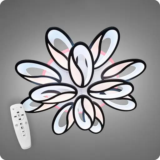 Люстра світлодіодна 517 Dlight 3color з пультом 190Вт Чорний (01765) - фото 1