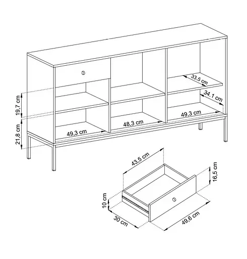Комод Perfect Home Моно/Mono 3-дверный с 3 ящиками и золотыми ножками MKSZ154 Беж песочный (PFH-091207) - фото 4