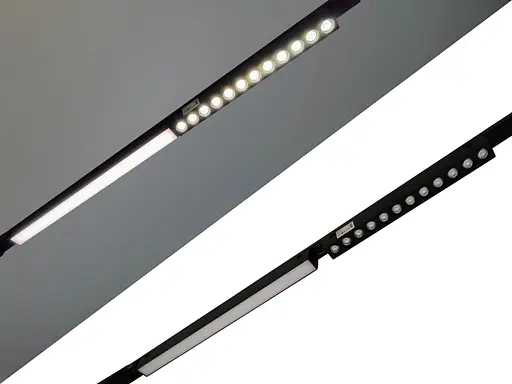 Магнитный ультратонкий трековый линейный светильник KW-300/12W NW DC48V BK Brille 48-200 - фото 6
