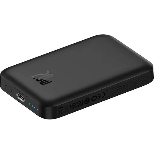 Павербанк Baseus Magnetic Wireless Mini Air Black 6 000 mAh / 20 Вт (P10059002113-00) - фото 4