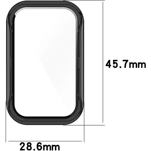 Чохол-накладка DK CDK Пластик Gloss Glass Full Cover для Xiaomi Mi Band 8 Active (015558) (black) - фото 4