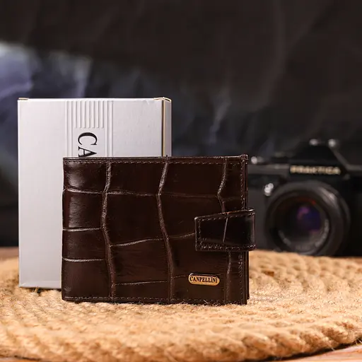 Мужской кожаный кошелек Canpellini 11х8.3х1 см acs0025059 - фото 8