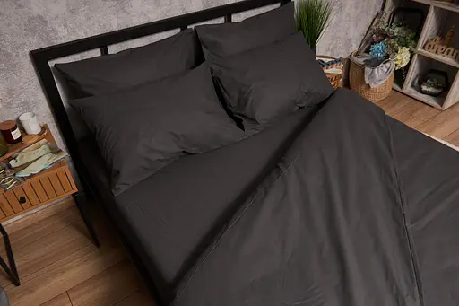 Комплект постельного белья Moon&Star King Size 220x240 наволочки 2х40х60 Sweat Gray Бязь Gold Люкс - фото 6