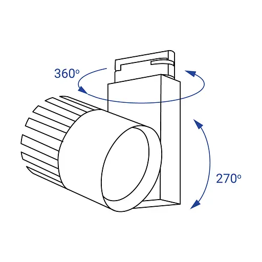 Светодиодный трековый светильник Feron AL105 40Вт 4000K черный - фото 3