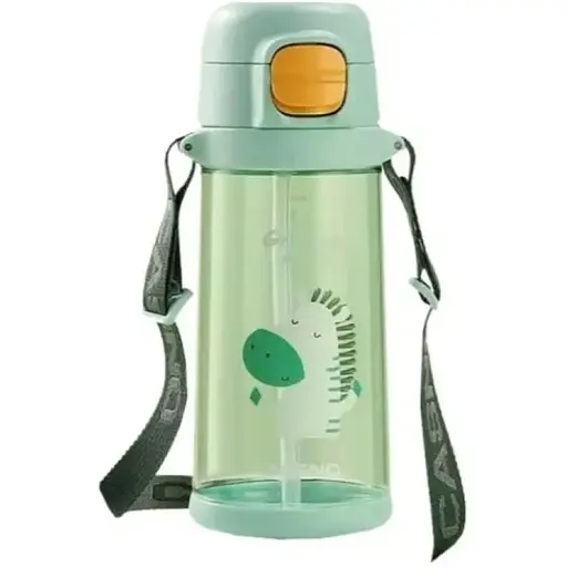 Пляшка для води Casno 690 мл KXN-1219 Зелена (Зебра) з соломинкою TRITAN (KXN-1219_Green) - фото 1