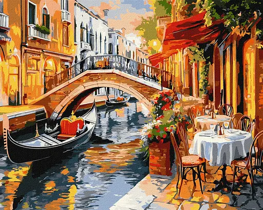 Набір для розпису по номерах Венеційські вулиці, 40x50 см
