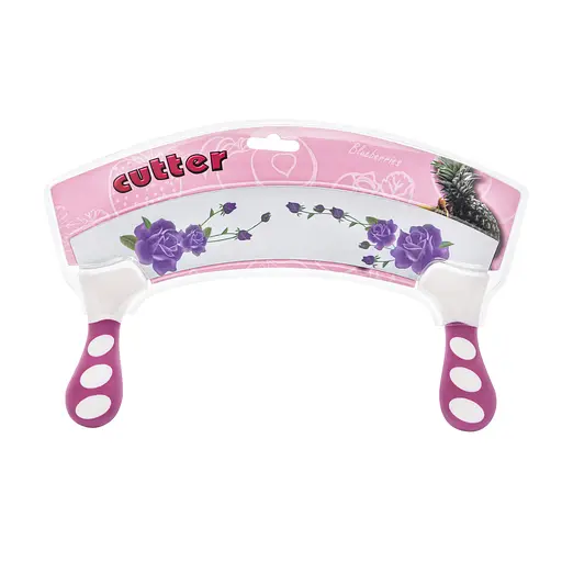 Нож для нарезки сыра и масла с двумя пластиковыми ручками 24х4.5 см, Kitchen Master Белый 85720 - фото 1