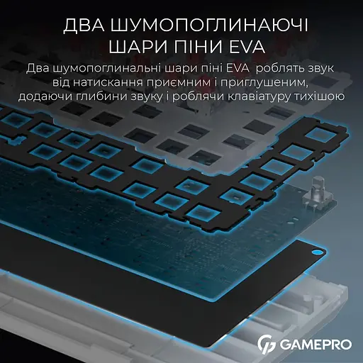 Клавіатура GamePro Asgard Valhalla 75% Exploded QLAB Orange Switches (MK160B Pro) - фото 14
