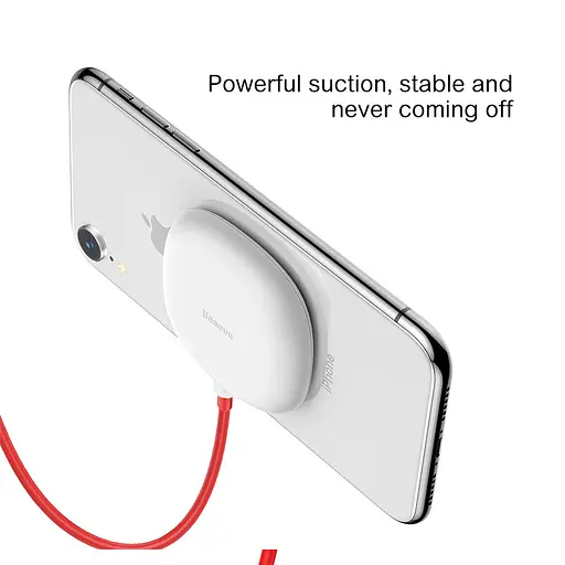 Заряджання QI BASEUS Suction Cup 10 W (WXXP-02) біле - фото 3