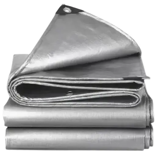 Тент тарпаулиновый Shadow с металлическими люверсами 200 г/м² 6 х 12 м серый (TTSH00014) - фото 1