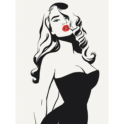 Картина за номерами ArtCraft Lady in black 10060-AC 30х40 см - фото 1