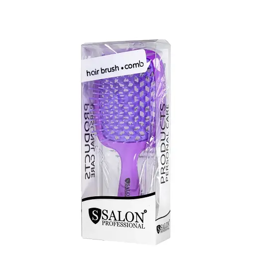 Щітка для волосся Salon Professional SP0099 SL масажна, продувна 20 см фіолетова - фото 4