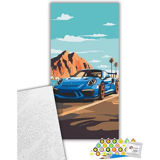 Картина за номерами ArtCraft Sports car 40х80 см (12503-AC) - фото 2