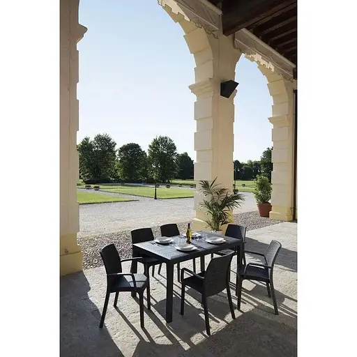 Стол для сада пластиковый Bica Houston графит. - фото 5