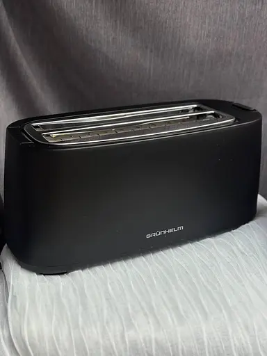 Тостер для хліба на 4 відділення Grunhelm GTR020BL тостерниця 7 ступенів прожарювання з функцією розморожування 1400Вт Чорний - фото 4