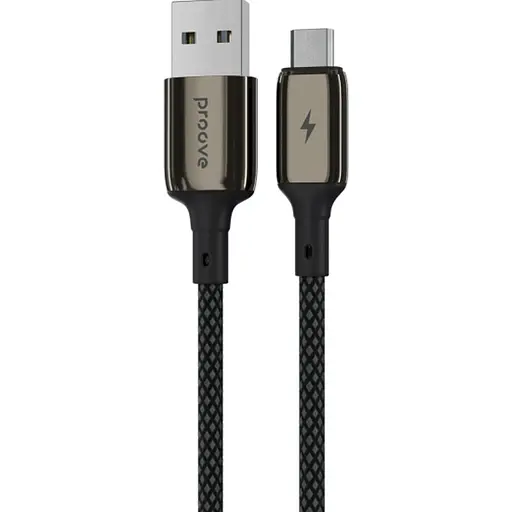 Кабель Proove Dense Metal USB-A to Micro-USB 1m Black (CCDM20001301) [130312] - фото 2
