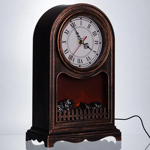 Декоративний новорічний світильник камін-годинник Yiwu з LED-підсвіткою USB CR-3-5  - фото 5