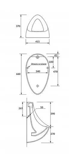 Писсуар Cersanit Taurus 100 K11-0030 - фото 3