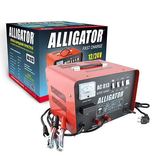 Пускозарядний пристрій АКБ Alligator 12/24V, 45А AC813 - фото 1