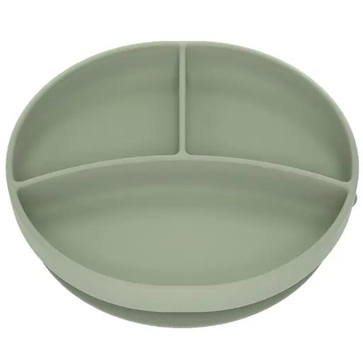 Тарелка силиконовая для ввода прикорма на 3 секции Suavinex Colour Essence +6 месяцев зеленая (402915)