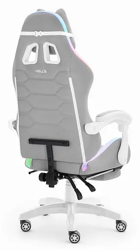 Компьютерное кресло Hell's HC-1039 LED RGB Grey-White (ткань) - фото 5