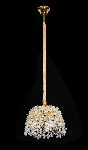 Люстра підвісна кришталева VALESO 33058/300 золотистий на 3 лампи E14