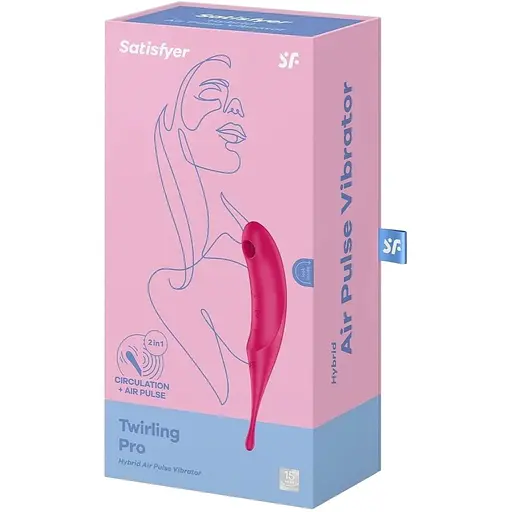 Вібратор для клітора із вакуумною стимуляцією Satisfyer Twirling Pro Red Red