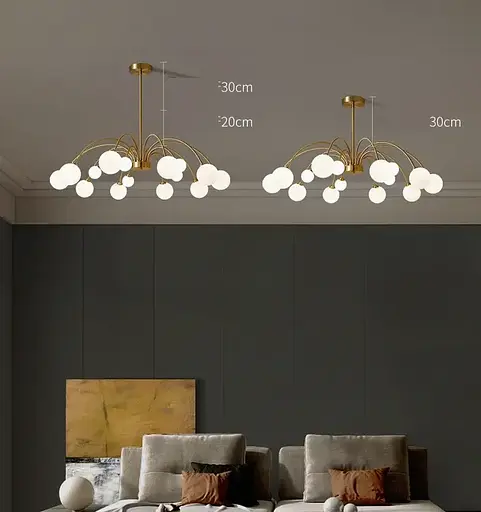 Светодиодная люстра Венера 5041 (Золотая) на 9 плафонов - фото 5