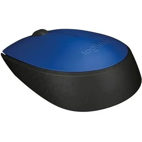 Мышь беспроводная Logitech M171, Blue/Black, USB (2.4 GHz), 1000 dpi, 3 кнопки, 1xAA (910-004640) - фото 2