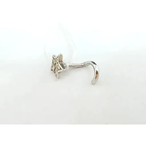 Серебряная серьга-пирсинг в нос Ирий. 6015 - фото 2