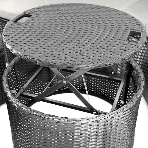 Садовая мебель Di Volio Milano черно-серая - фото 5