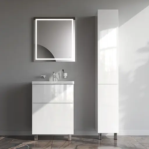 Тумба з умивальником AM.PM Gem підлогова 60 см білий MGA-FSX06022WG-WCC0602WG Білий - фото 5