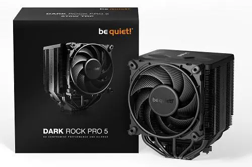 Кулер для процессора be quiet! Dark Rock Pro 5, Black, алюминий/медь, 1x135 мм + 1x120 мм, для Intel 1851/1700/1200/115x, AMD AM5/AM4, до 270 Вт, высота 168 мм (BK036) - фото 6