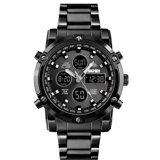 Наручний годинник чоловічий Skmei Molot Limited AllBlack Чорний (2191)