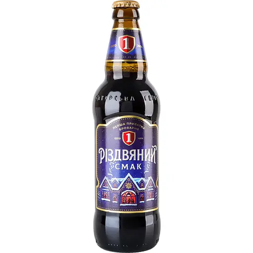 Пиво Перша Приватна Броварня Бочковое Рождественский вкус, темное, 4,8%, 0,5 л