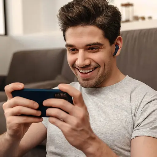 Бездротові навушники Bluetooth Haylou X1, BT5.3, ENC, IPX4, 6h, TWS Earbuds blue 2024 UA UCRF - фото 6